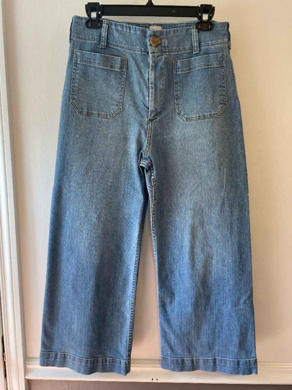 Maeve by Anthropologie Colette crop high-waisted and wide-leg pants size 31
